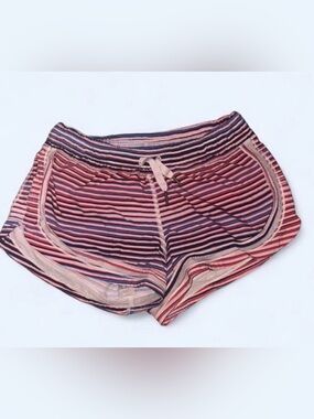 lululemon athletica Pink & Navy Striped Athletic Shorts